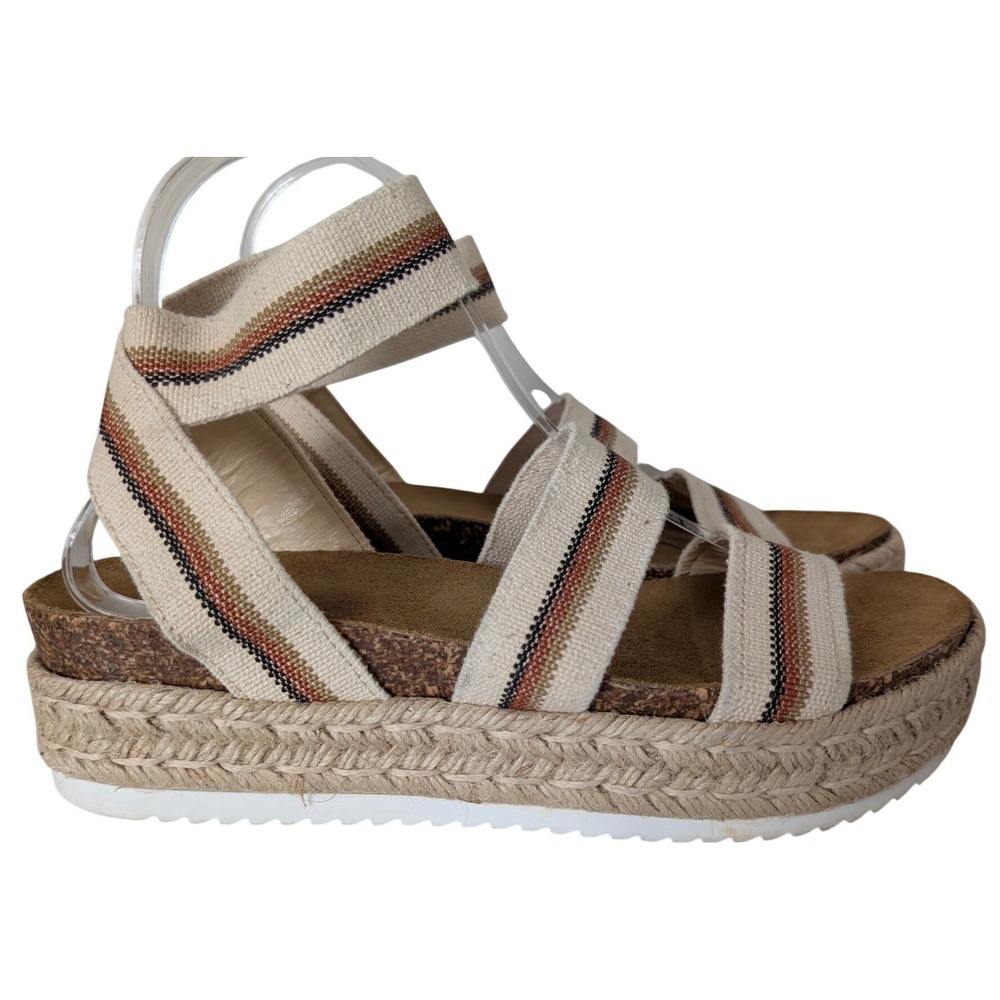 Chunky Strappy Platform Espadrille Sandals Women 10 Boho‎ Vacation Summer Beach